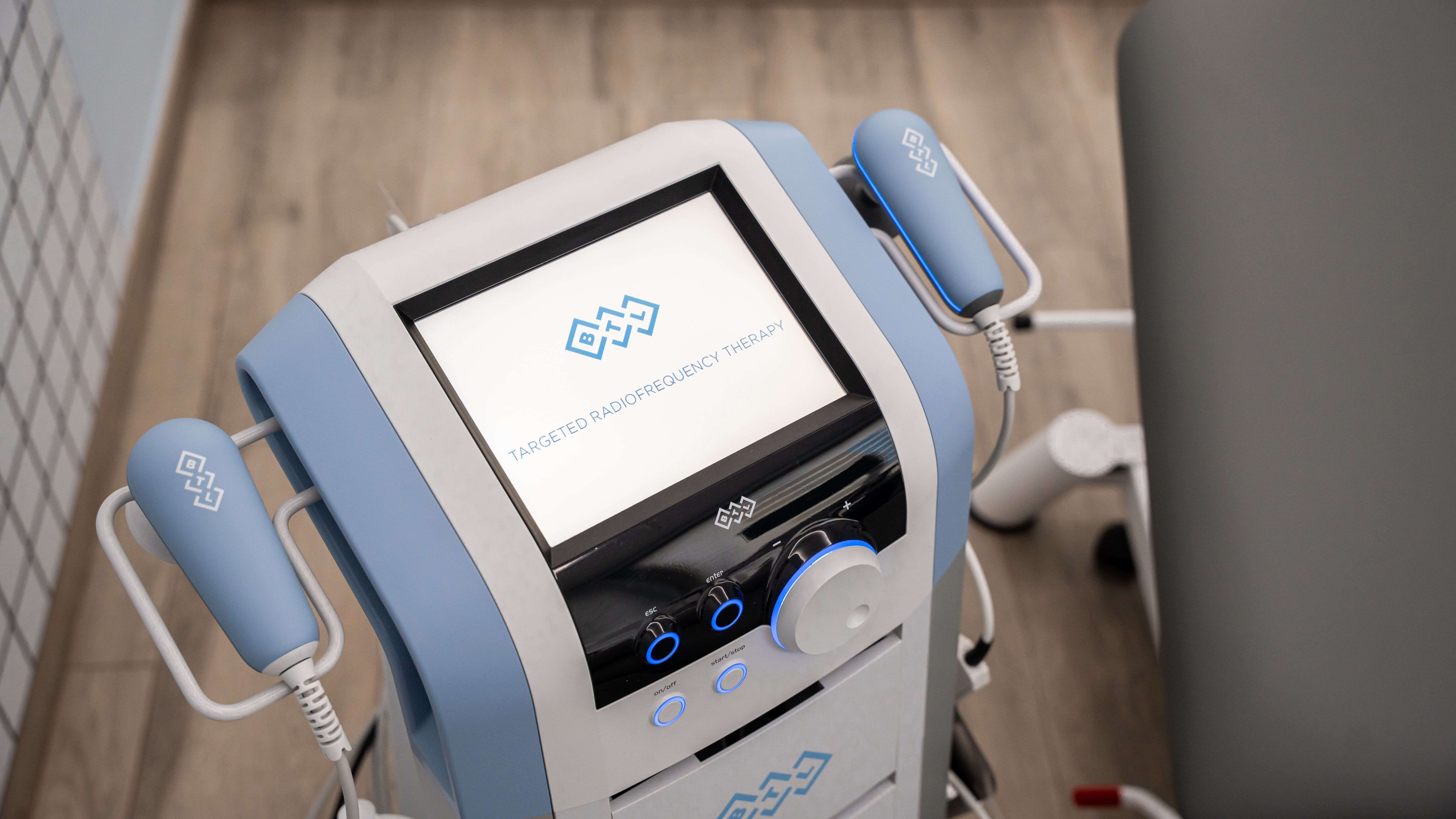 Pantalla del equipo Targeted Radiofrequency Therapy